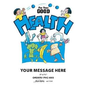 Custom Promotional Coloring Book - For Your Good Health 