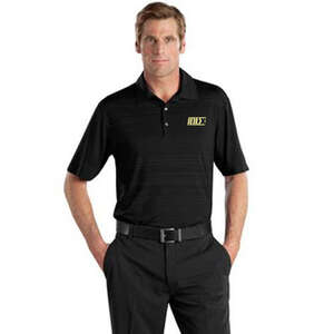 Custom Promotional Nike Golf Elite Series Dri-FIT Heather Fine Line Bonded Polo - Dark/All