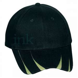 Brushed Cotton Cap With V-Pattern Bill