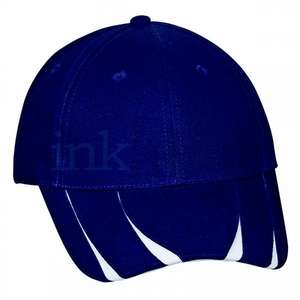 Brushed Cotton Cap With V-Pattern Bill