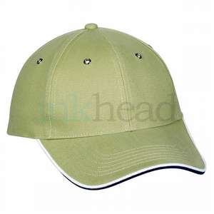 Brushed Cotton Structured Tri-Color Cap