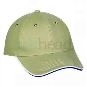 Brushed Cotton Structured Tri-Color Cap