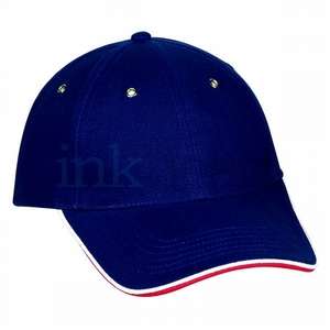 Brushed Cotton Structured Tri-Color Cap