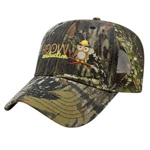 Custom Promotional All Over Camo Mesh Back Trucker Cap - Structured