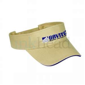 Brushed Cotton Visor With Sandwich Bill 