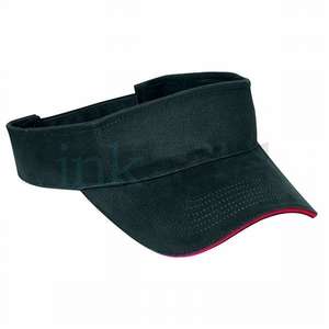 Brushed Cotton Visor With Sandwich Bill 