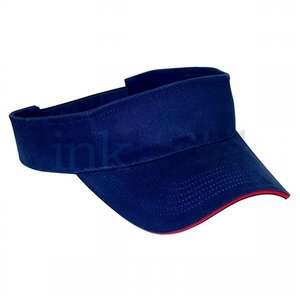 Brushed Cotton Visor With Sandwich Bill 