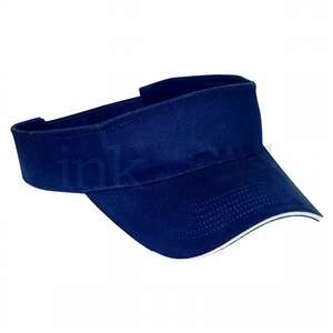 Brushed Cotton Visor With Sandwich Bill 