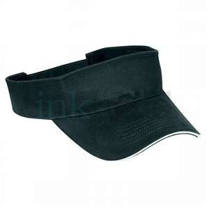Custom Promotional Brushed Cotton Visor With Sandwich Bill
