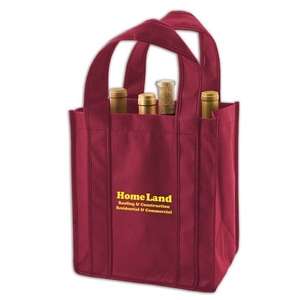 Nonwoven Six Bottle Wine Tote 