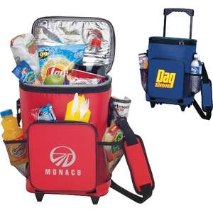 Custom Promotional 18-Can Rolling Insulated Cooler Bag