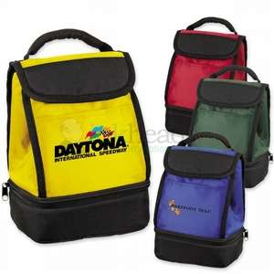Custom Promotional Dual Compartment Insulated Lunch Bag