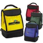 Imprinted Coolers & Insulated Bags - Dual Compartment Insulated Lunch Bag