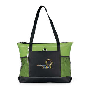 Select Zippered Tote Green, Apple