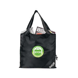 Latitudes Foldaway Shopper Black