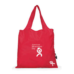 Latitudes Foldaway Shopper Red