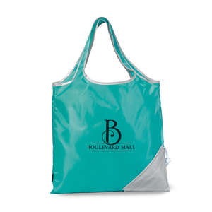 Latitudes Foldaway Shopper Turquoise/Silver