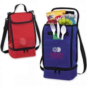 Custom Promotional Dual Compartment Insulated Lunch Bag II
