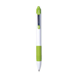 Zebra Z Grip Retractable Ballpoint Pen - White Barrel Green