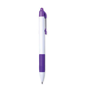 Zebra Z Grip Retractable Ballpoint Pen - White Barrel Violet