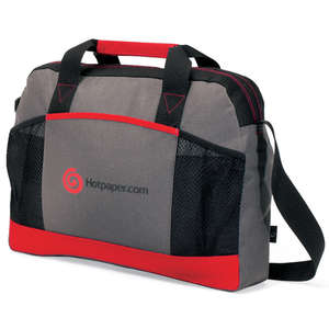 Essential Portfolio Brief Gray/Red