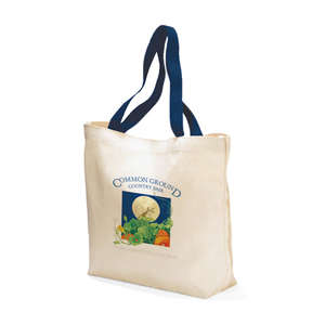 Colored Handle Tote Blue, Navy