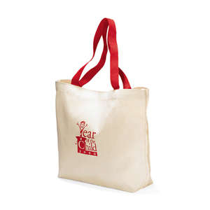 Colored Handle Tote Red