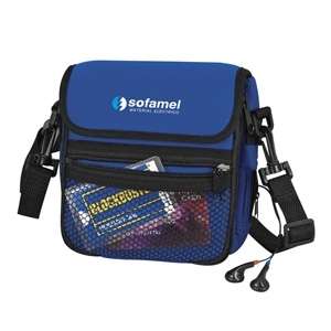 Custom Promotional CD Player Carrying Case - Blue