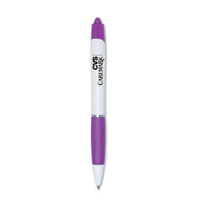 Zebra Z Grip Max Retractable Ballpoint Pen - White Barrel Violet