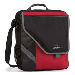 Vertical Edge Portfolio Bag Red