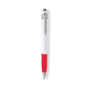 Collins White Barrel Click Pen Red