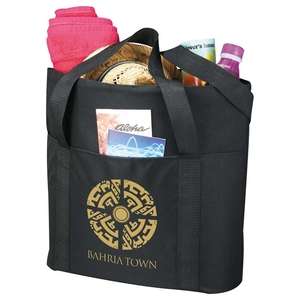 Custom Promotional Heavy Duty Zippered Tote Bag