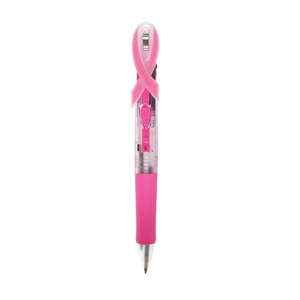 Zebra Breast Cancer Awareness Clip On 2 Color Retractable Pen Pink