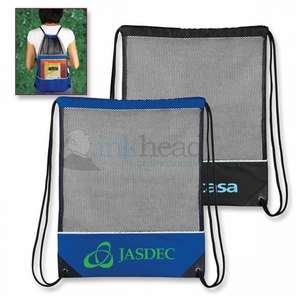 Custom Promotional Mesh Pullstring Backpack