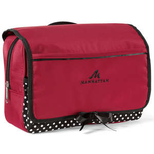 Polka Dot Cosmetic Case Cranberry