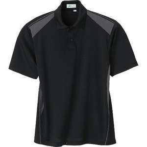 Custom Promotional Men's Recycled Polyester Performance Honeycomb Color Block Polo