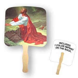 Custom Promotional Jesus Praying Religious Hand Fan