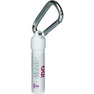 Natural Lip Balm in a White Tube with Carabiner