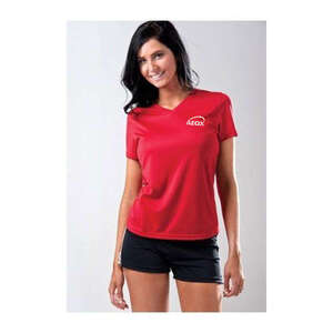 Custom Promotional Marathon Women's Short Sleeve V-Neck Training Tee