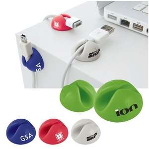Custom Promotional Blue Lounge Cabledrop Cord Clip