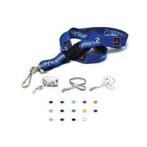 3/4" Flat Nylon Lanyard With J Hook and Buckle Release 
