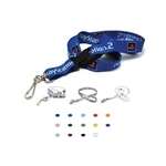 Promotional Lanyards, Badges & Bracelets - 3/4" Flat Nylon Lanyard With J Hook and Buckle Release