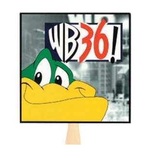 Custom Promotional 8" Square Hand Fan - Full Color Imprint, One Side