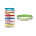 Customized Bracelets & Wristlets - Silver Silicone Bracelet