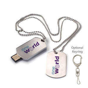 Custom Promotional 1GB Dog Tag USB 2.0 Flash Drive