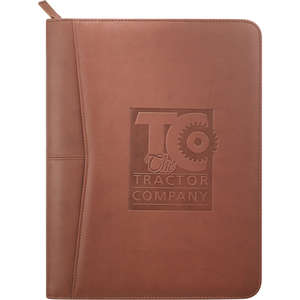 Pedova Zippered Padfolio Terracotta