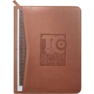 Pedova Zippered Padfolio Terracotta