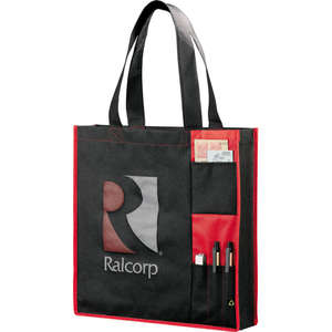 PolyPro Non-Woven Pocket Tote Bag Red