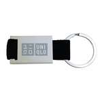 Customized Metal Keychains - Quadrangle Canvas Keyring