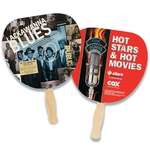 Wholesale Fans - Palm Shaped Hand Fan - Full Color Imprint, One Side